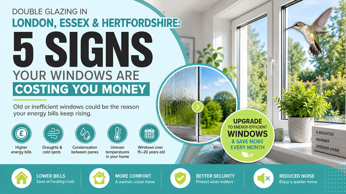 Double Glazing London Essex Hertfordshire: 5 Signs Your Windows Are Costing You Money