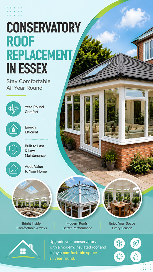 Conservatory roof replacement in Essex