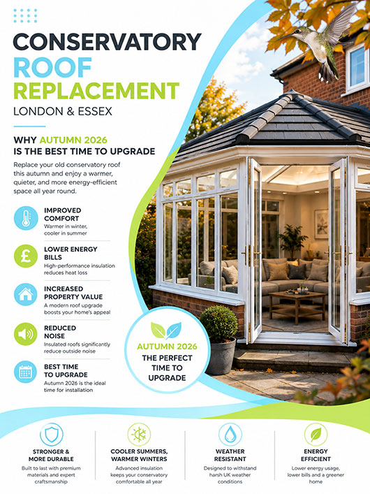 Conservatory Roof Replacement in London & Essex: Why Autumn 2026 Is the Best Time to Upgrade
